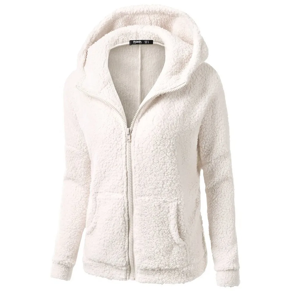 

Autumn Winter Warm y2k Women hoodie Hooded Casual Female Hoodies Sweatershirt Zipper Coat Solid Soft Fleece Women Coat худи