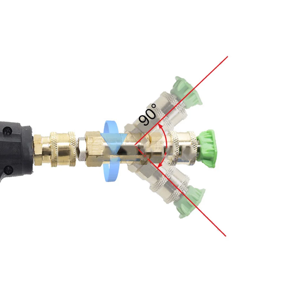 Easy Connection Pressure Washer Coupler High Pressure Coupler 360-degree Rotation Brass Construction Long-lasting