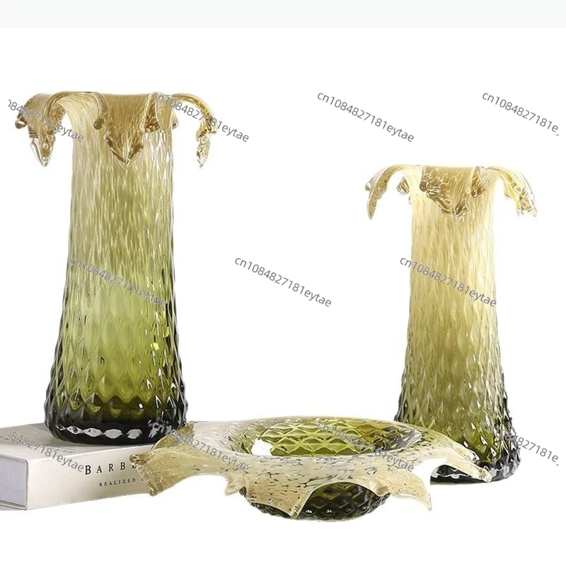 Flower Petal Glass Vase Hydroponics Plant Pot Table Decoration Flowers Arrangement Floral Vases Room Aesthetic Decor