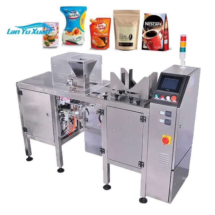 Factory Custom Logo Linear Automatic Premade Stand Up Pouch Filling and Sealing Machine