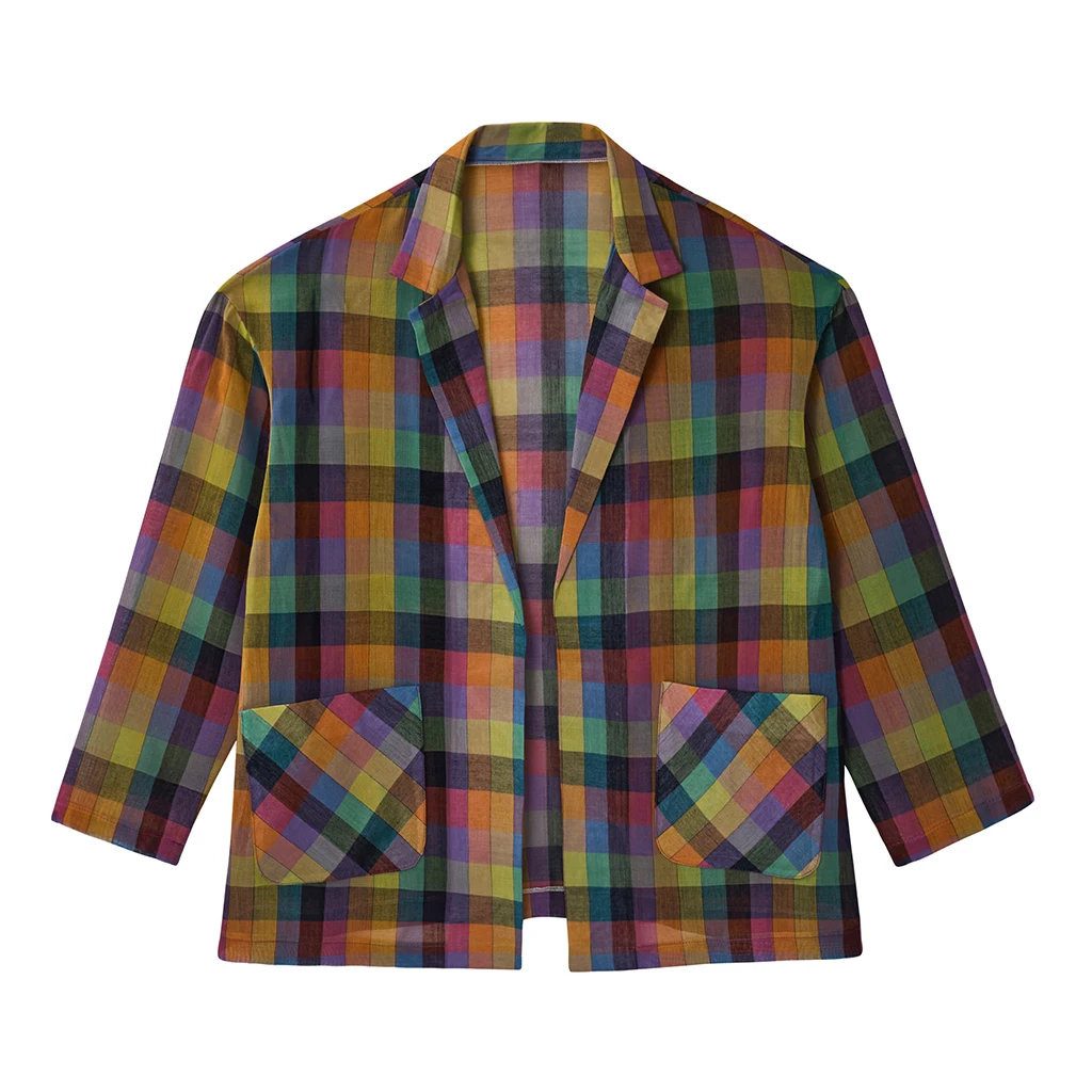 Carrie Bradshaw Cosplay TV Series Costume Women Casual Trendy Rainbow Printed Shirt Daily Office Plaid Blouse Top