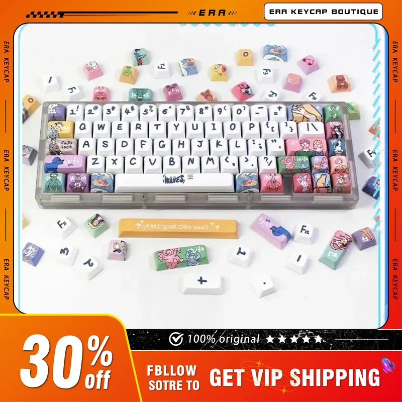 

Era Original Spray Theme Keycap PBT XDA Highly Customized American Oil Painting DIY Opaque Keycap Gift for Boys and Girls Game