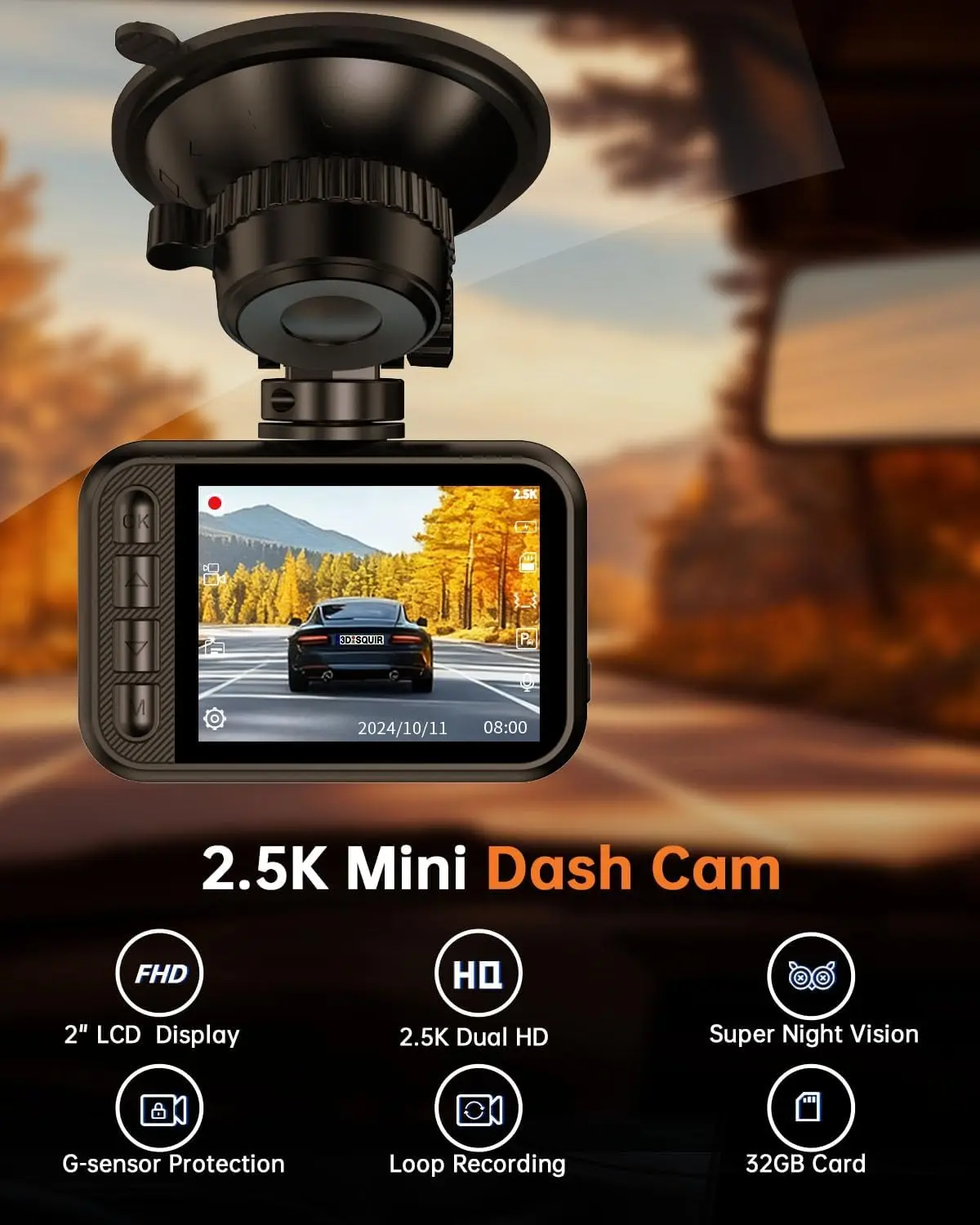 2.5K Dual Dash Cam …
