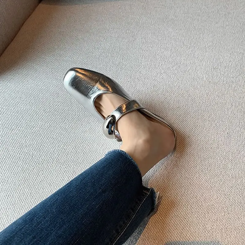 2024 Brand Ladies Shoes Women's Slippers Fashion Metal Decoration Daily Slippers Women New Belt Buckle Female Wedge Slippers