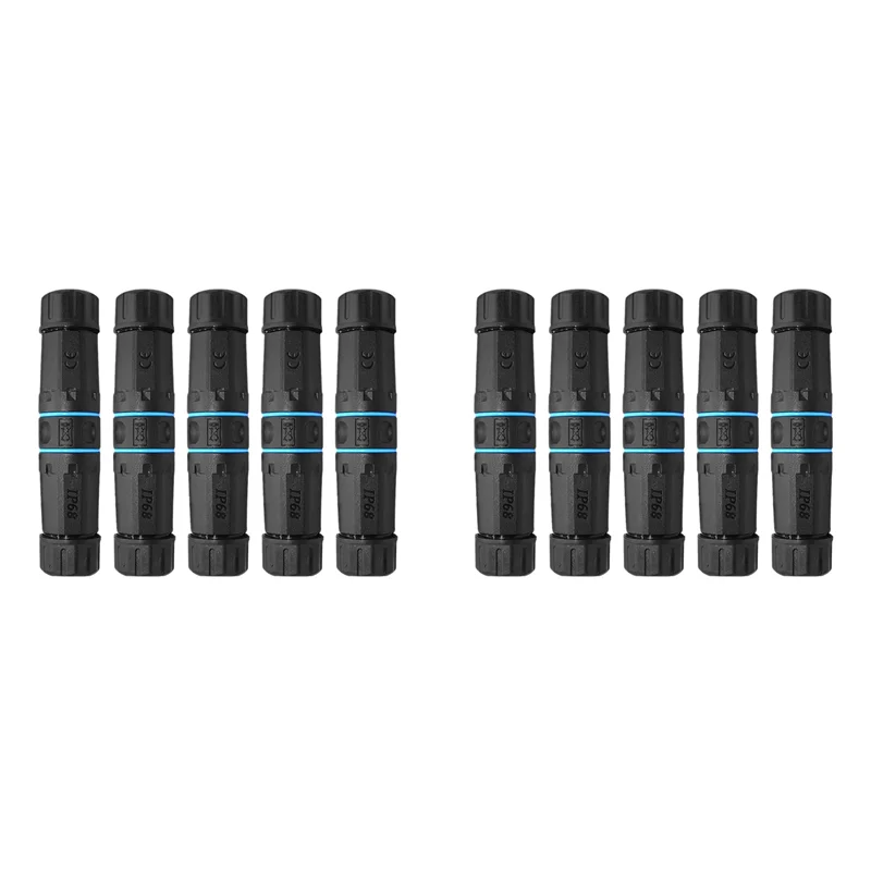 

AT29-10 Pcs RJ45 Connectors IP68 Waterproof Shielded (STP) Cat6 Ethernet LAN Cable Connector