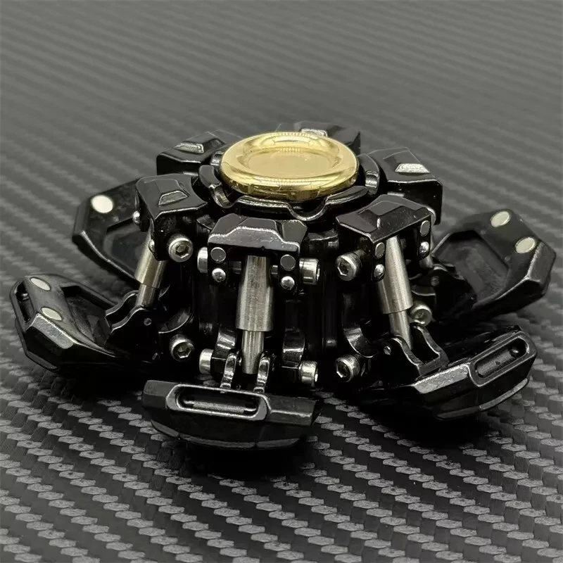 Edelstahl 08 Rüstung Transforming Fidget Spinner EDC Spielzeug ADHS Anti Stress Sensorisches Zappelspielzeug Metall Hand Spinner