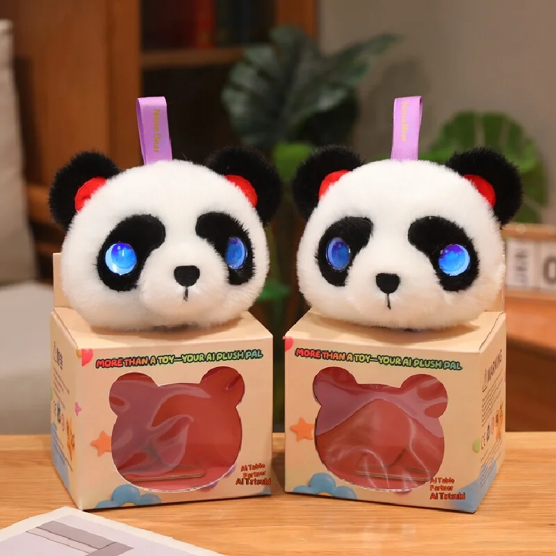 AI Panda Pluche Speelgoed AI Groot Model Slimme Chat Interactieve Oplaadbare Sleutelhanger Educatief Kinderen Nieuwjaars Internationaal Cadeau