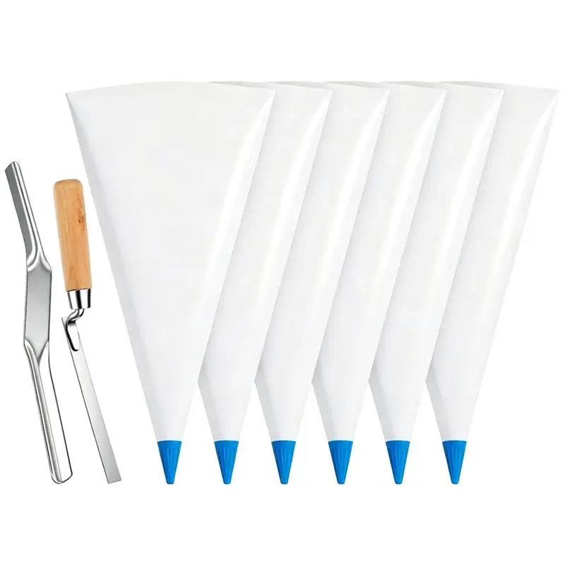 A93Z Brick Jointer& Pointing Trowel With 6 Pack Heavy Duty Mortar Bags, 13X24 Inch Grout Piping Bag Set For Tile Masonry