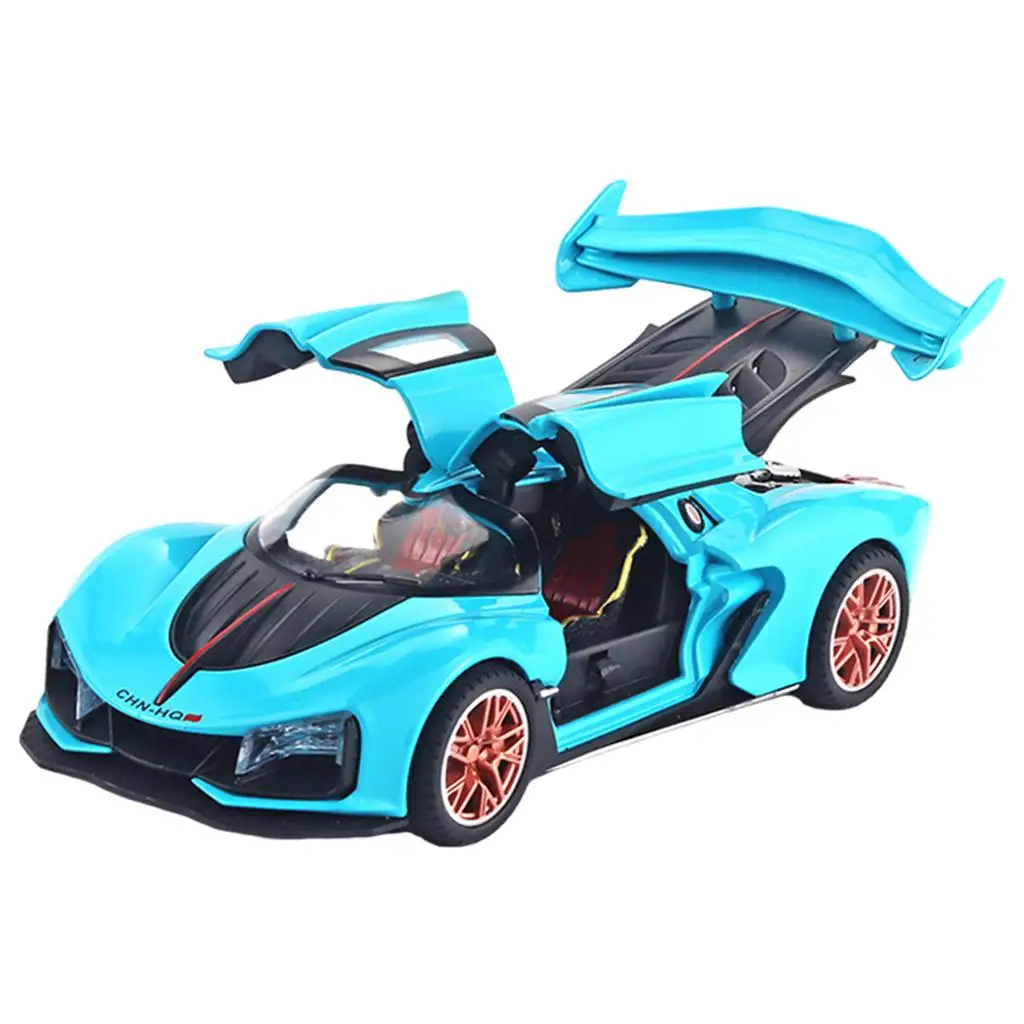 Alloy Pull Back Car Model Sound Light Spray for Unisex Children Kids Gift