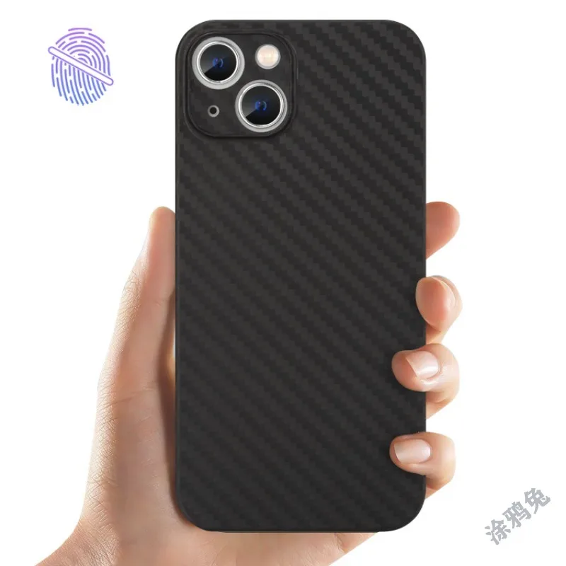 Hurtownia: Etui na telefon z teksturą włókna węglowego chroniące obiektyw aparatu, do iPhone 17 16 15 14 13 12 11 x 8 7 plus Pro Max — zdjęcie produktu 4