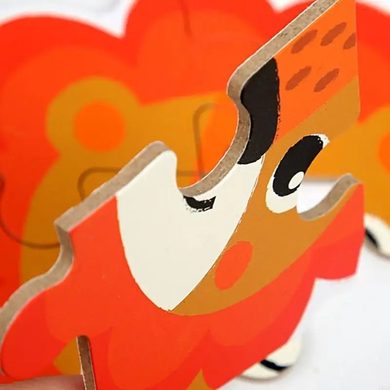 F62D 3D木製パズルブレインゲーム幼稚園幼稚園のための感覚おもちゃティーチャーエイド