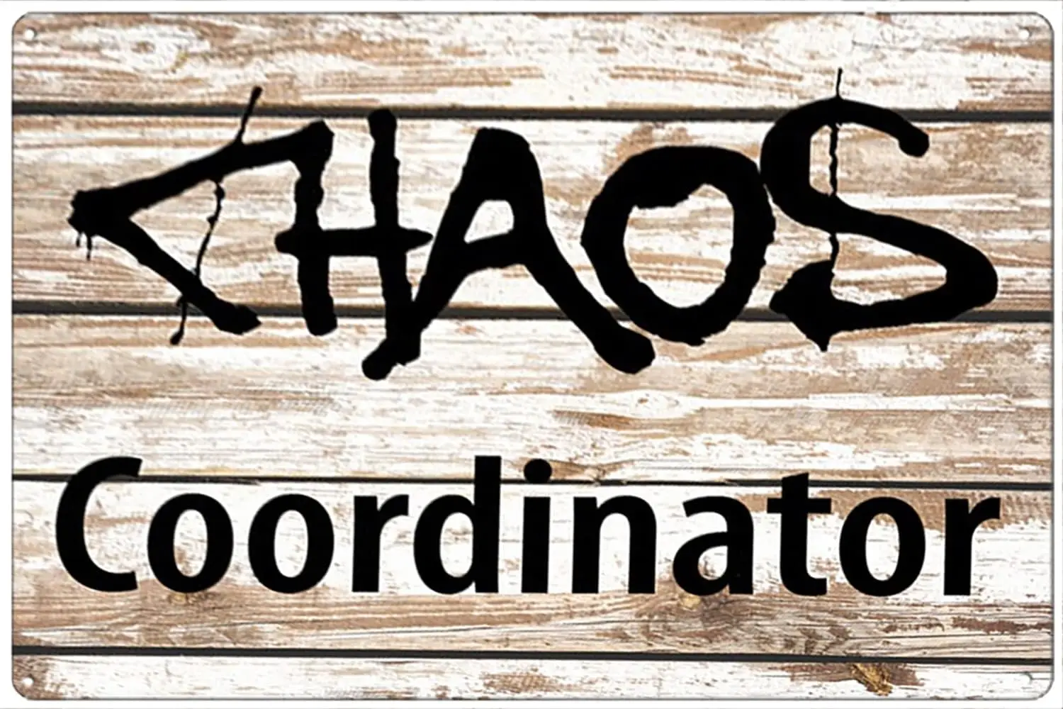 Funny Chaos Coordinator Metal Sign,Fathers Day Gift,Accessories For Men,Funny Office Decor,Coworker Gift,Office Gifts Men Me