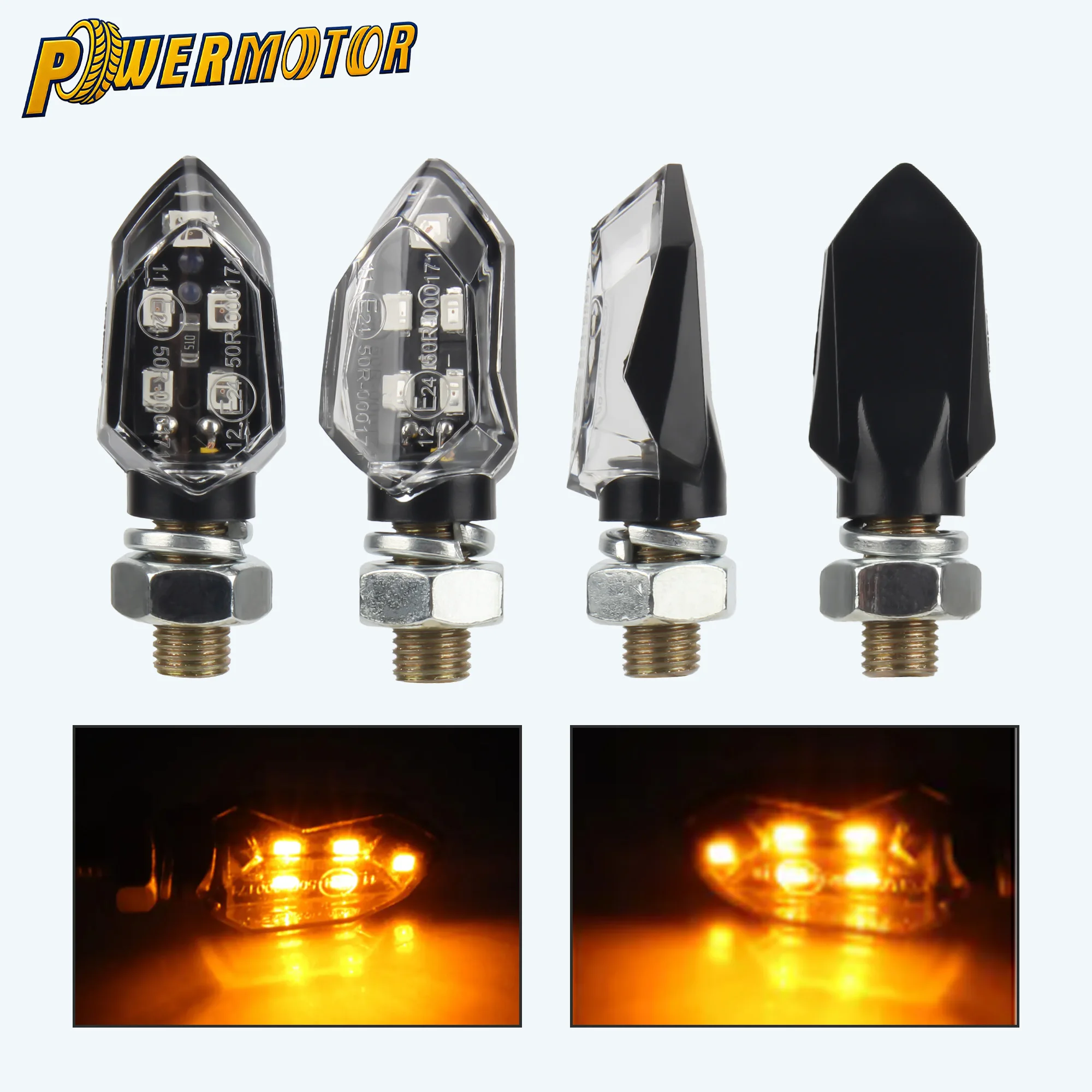 

12V Motorcycle LED Turn Signal Indicators Light Blinker For Yamaha Suzuki Kawasaki Motocross Mini Strobe Lamp Universal Enduro