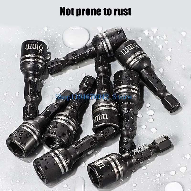 5asd 8mm 5/16" 육각형 드릴 비트 자기 너트 드라이버 세트 임팩트 소켓 어댑터