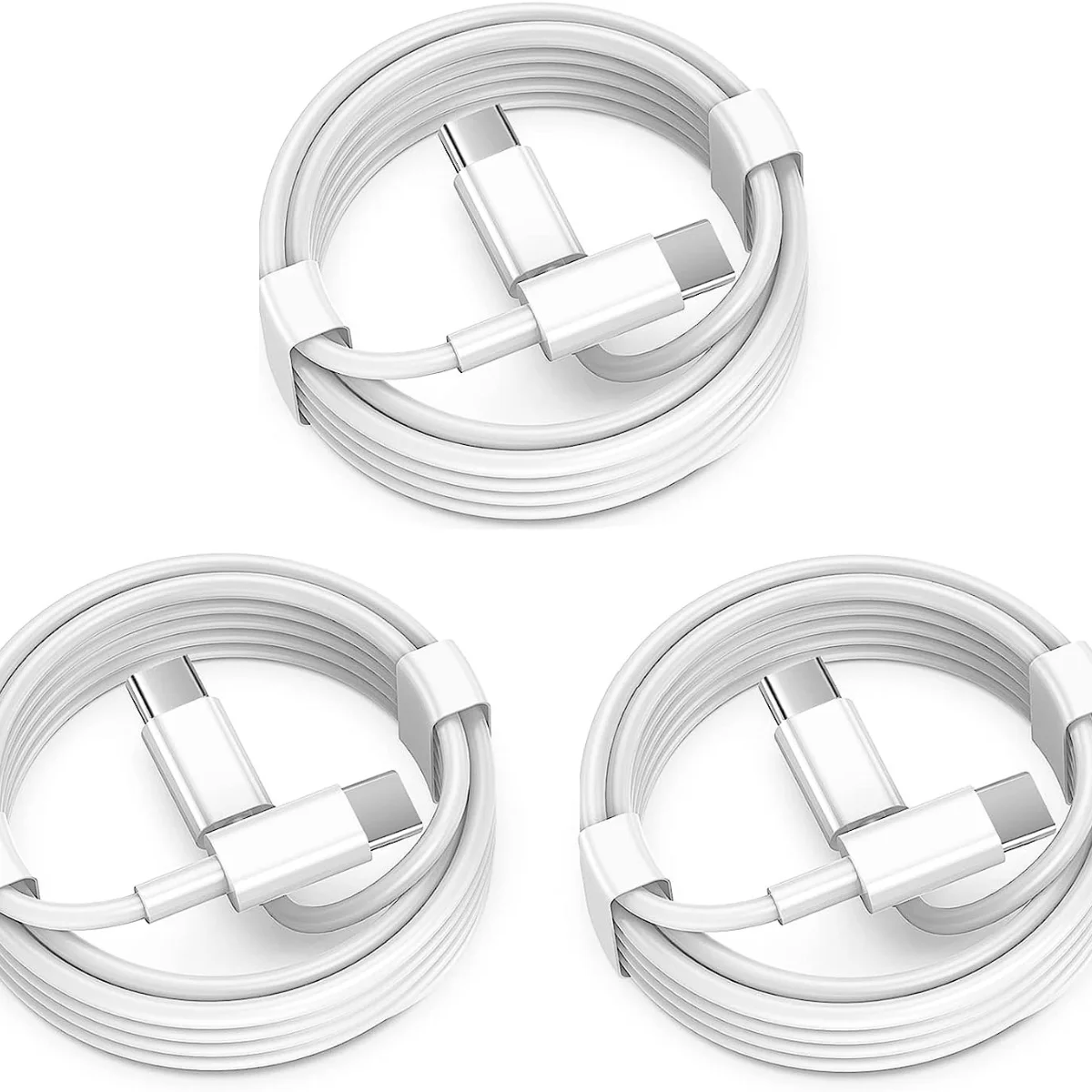 Kit 3 Cables Charger Data USB-C Double Two Equal Tips