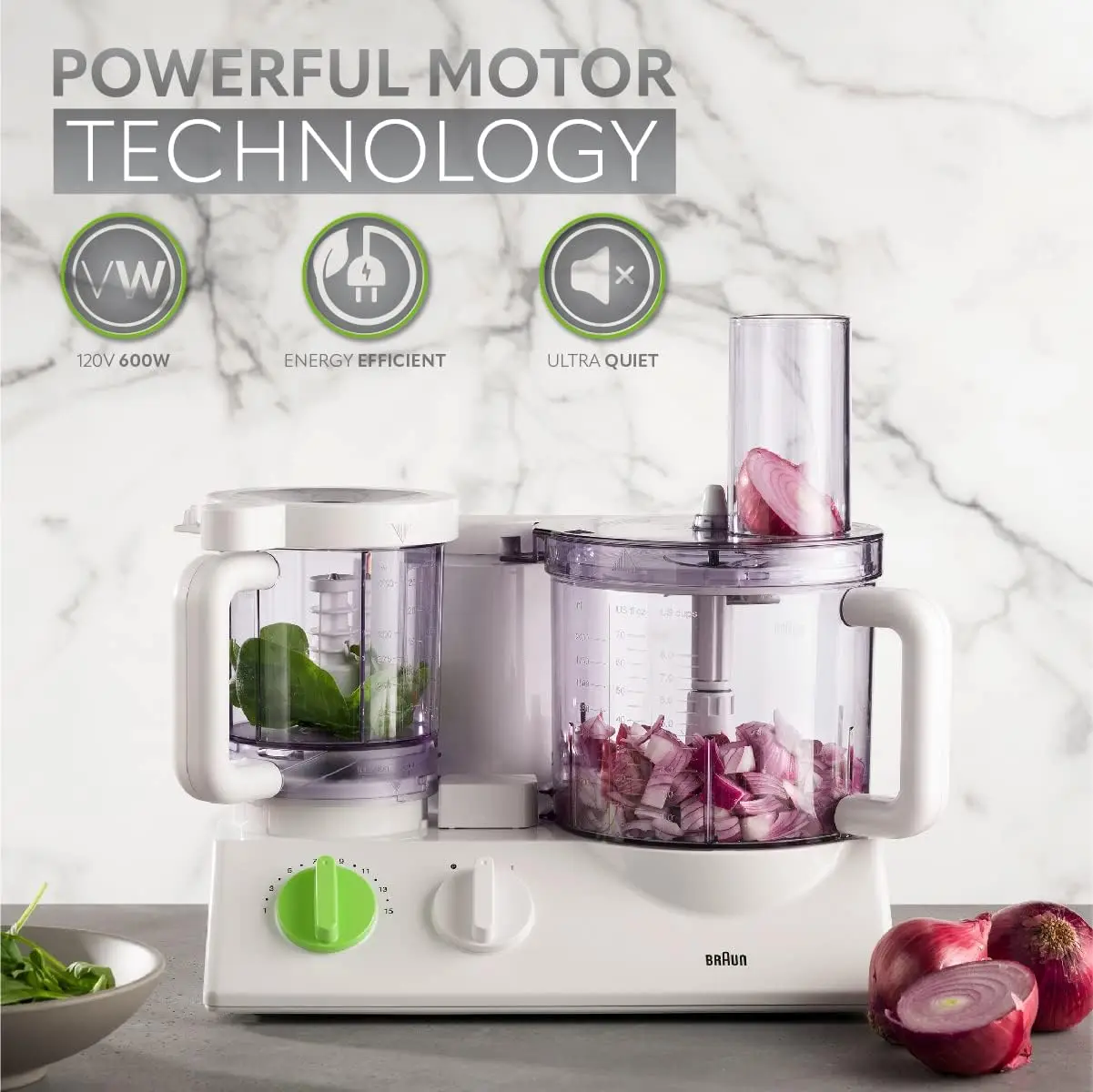 Procesador de alimentos multifuncional 12 en 1 |   Sistema de cocina con tecnología de control dual, picadora, licuadora, extractor de jugo, cítricos