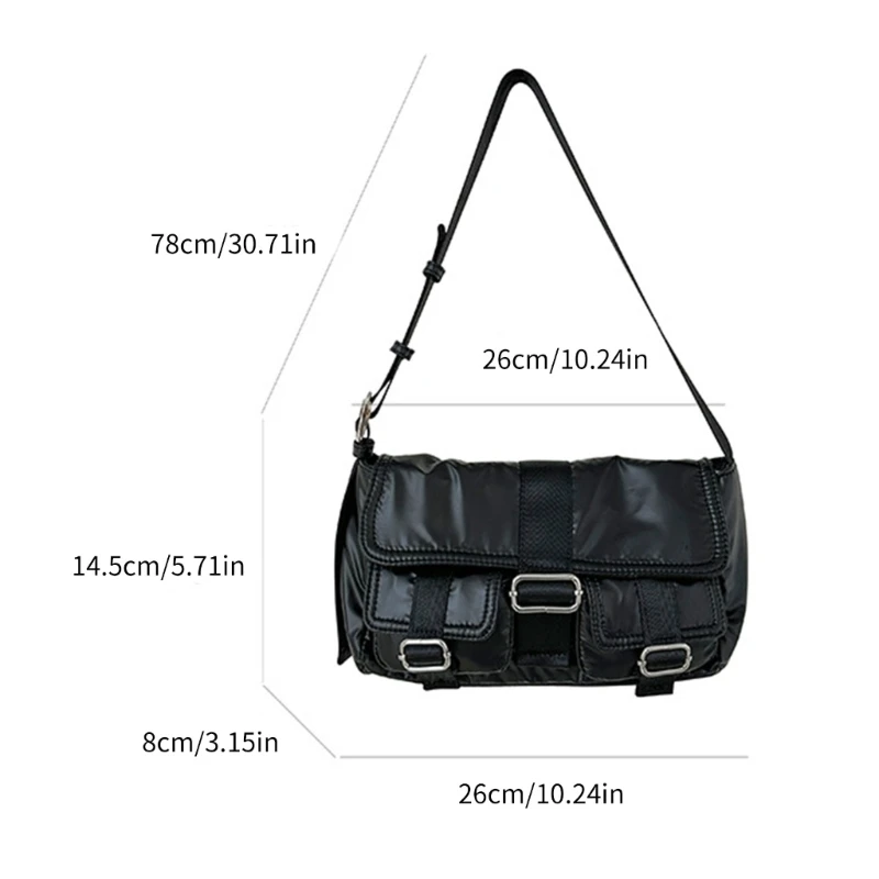 Versatile Silver Shoulder Bag PU Underarm Bag Handbag Perfect for Daily Use 066F