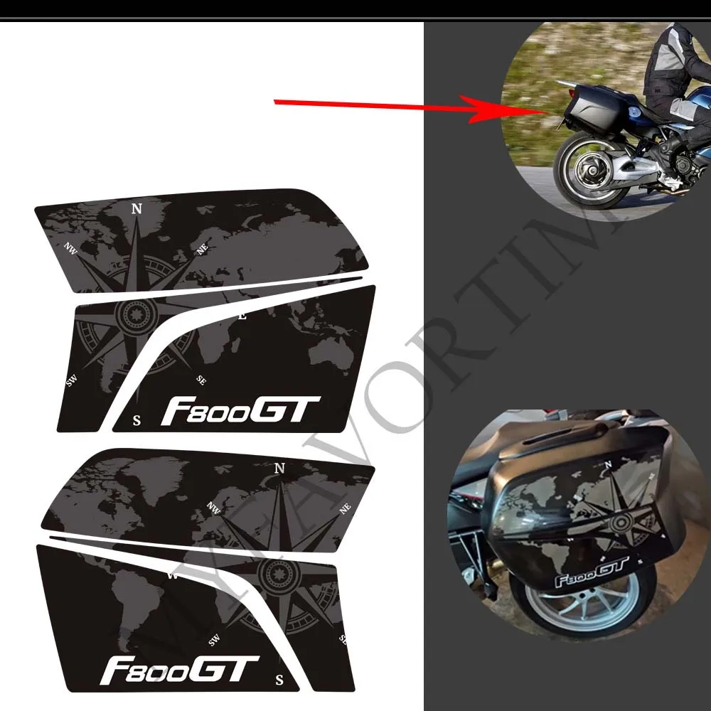 Motorcycle Trunk Luggage Side Cases Stickers decorative protection Decals Protector For BMW F800GT F 800 F800 GT