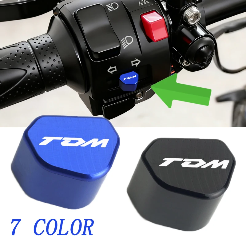 For YAMAHA TDM850 TDM900 TDM 850 900 Accessories CNC Aluminum Motorcycle Button Turn Signal Switch Key Cap Replacement parts