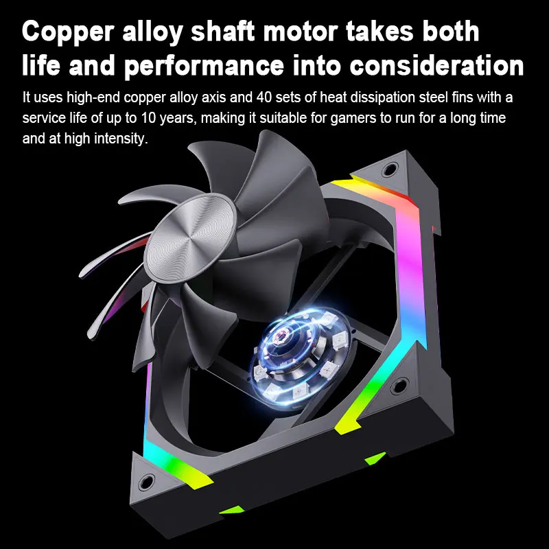 UPSIREN ZF-120 コンピュータケースファン 12 センチメートル ARGB 4Pin PWM 静音冷却ファン 12V 大風量 45CFM/600-1500RPM 使用 26 ランプビーズ