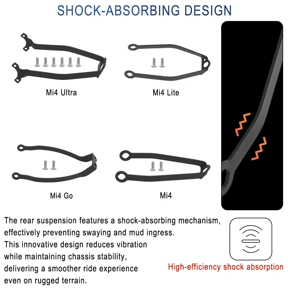 Rear Fender Aluminium Alloy Bracket With Screw For Xiaomi Mi4/Mi4 GO/4 Lite/4 Ultra Electric Scooter Rear Wheel Mudguard Support