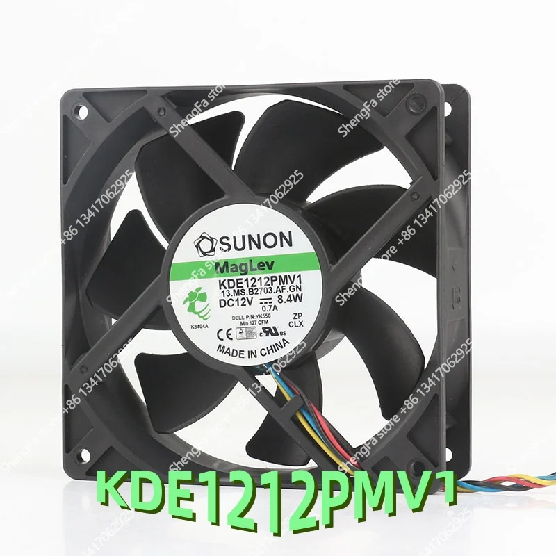 SUNON KDE1212PMV1 12038 120X120X38MM 12CM DC12V 8.4W High air volume maglev chassis PWM Silent cooling fan