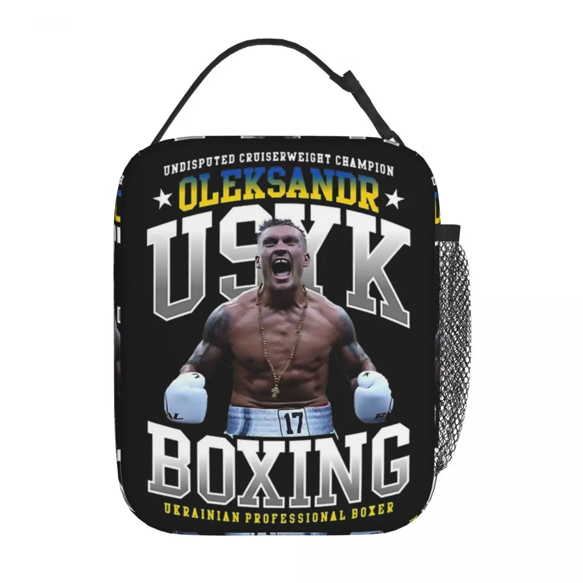 

Usyk Boxing Fans Box Player Insulated Lunch Bags Food Container Bags Portable Thermal Cooler Lunch Boxes For Travel