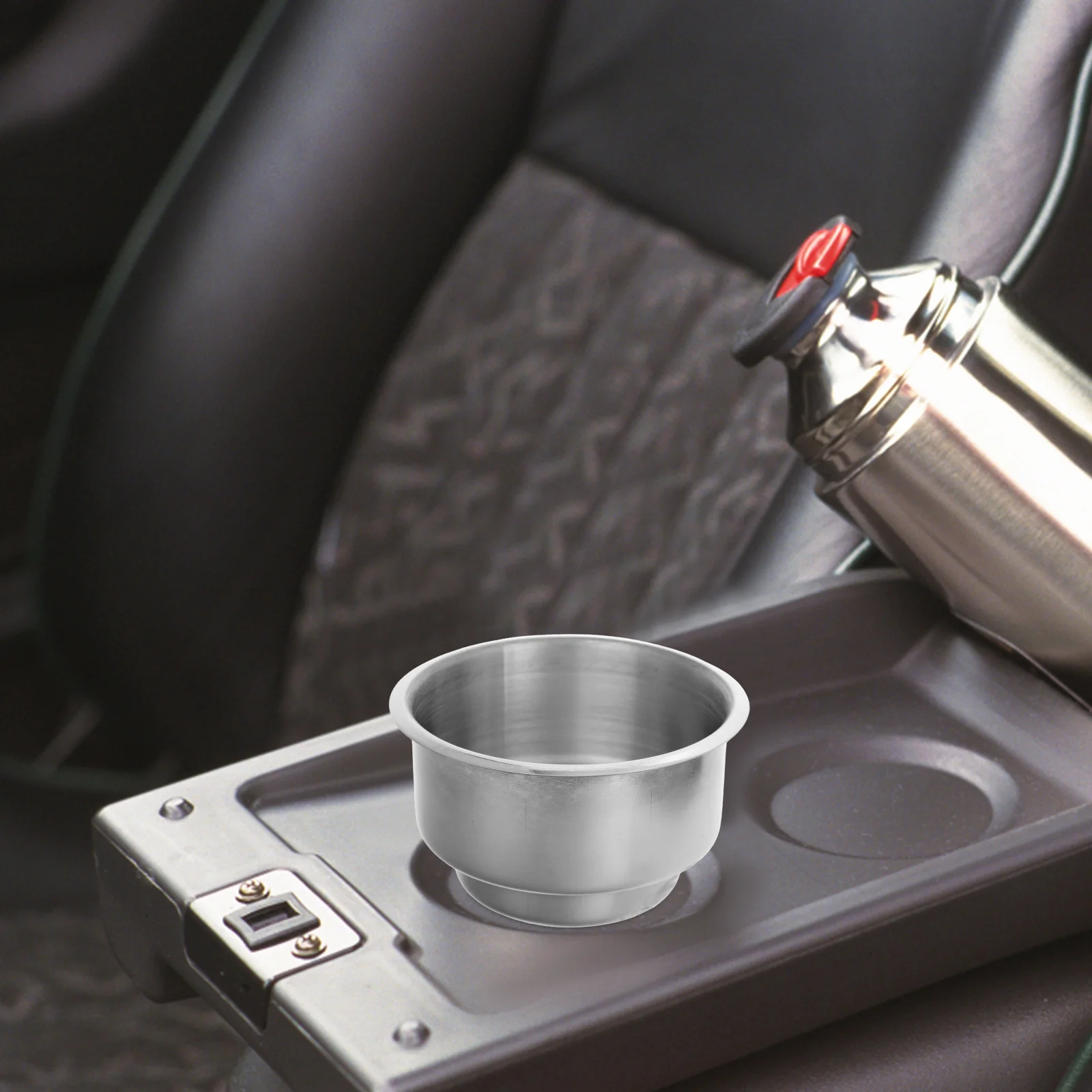 Portavasos de acero inoxidable para reposabrazos de sofá, mesa de coche, barco, RV, diseño elegante, evita que se vuelve, portavasos para sofá