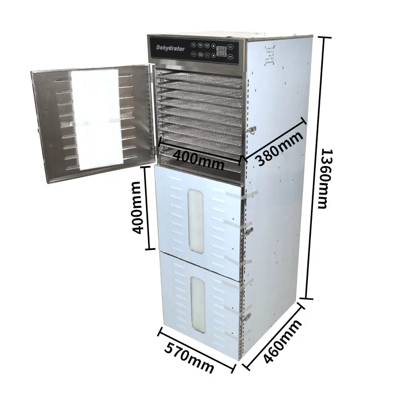 เครื่องอบแห้งผักผลไม้30ชั้นสแตนเลส2400W เครื่องอบแห้งอาหารเพื่อการค้า