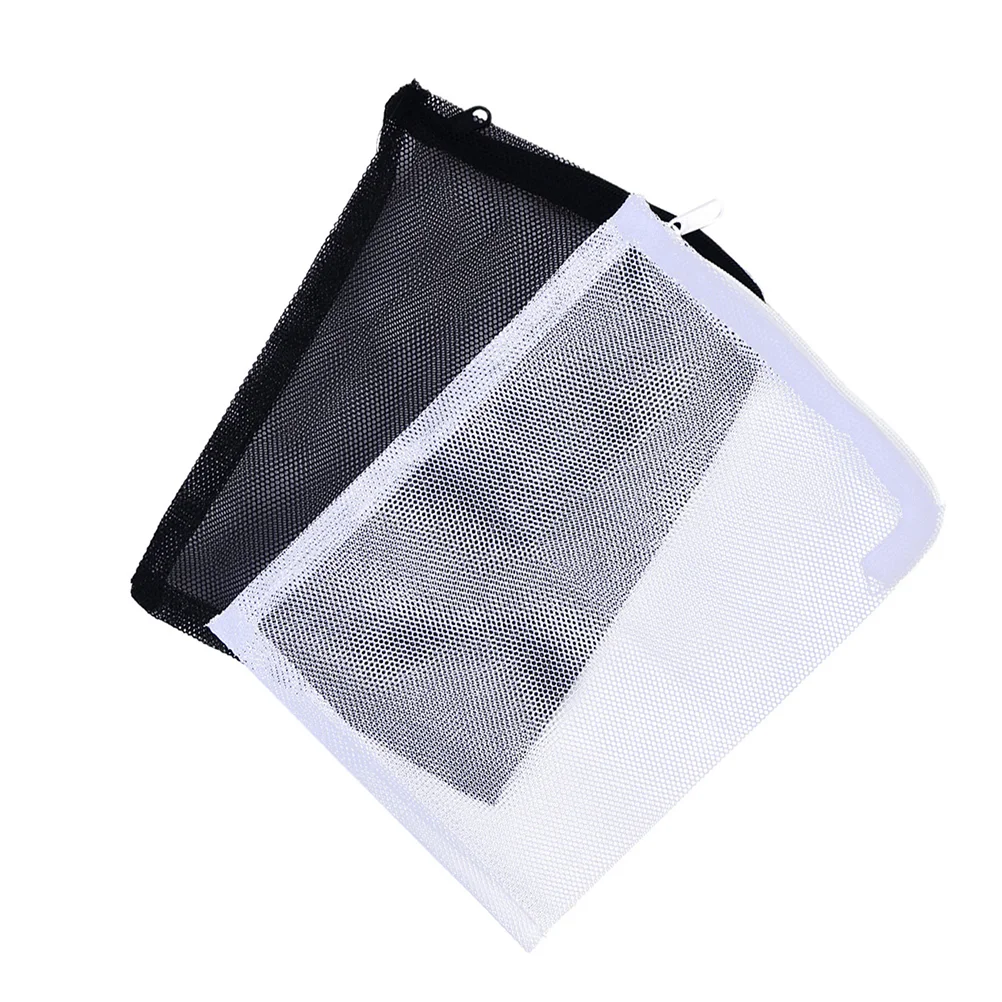 

10pcs Fish Tank Bag Aquarium Zipper Filtering Bag Mesh Pouch (White, Black, 5pcs each Color has 5pcs, 15x25cm）