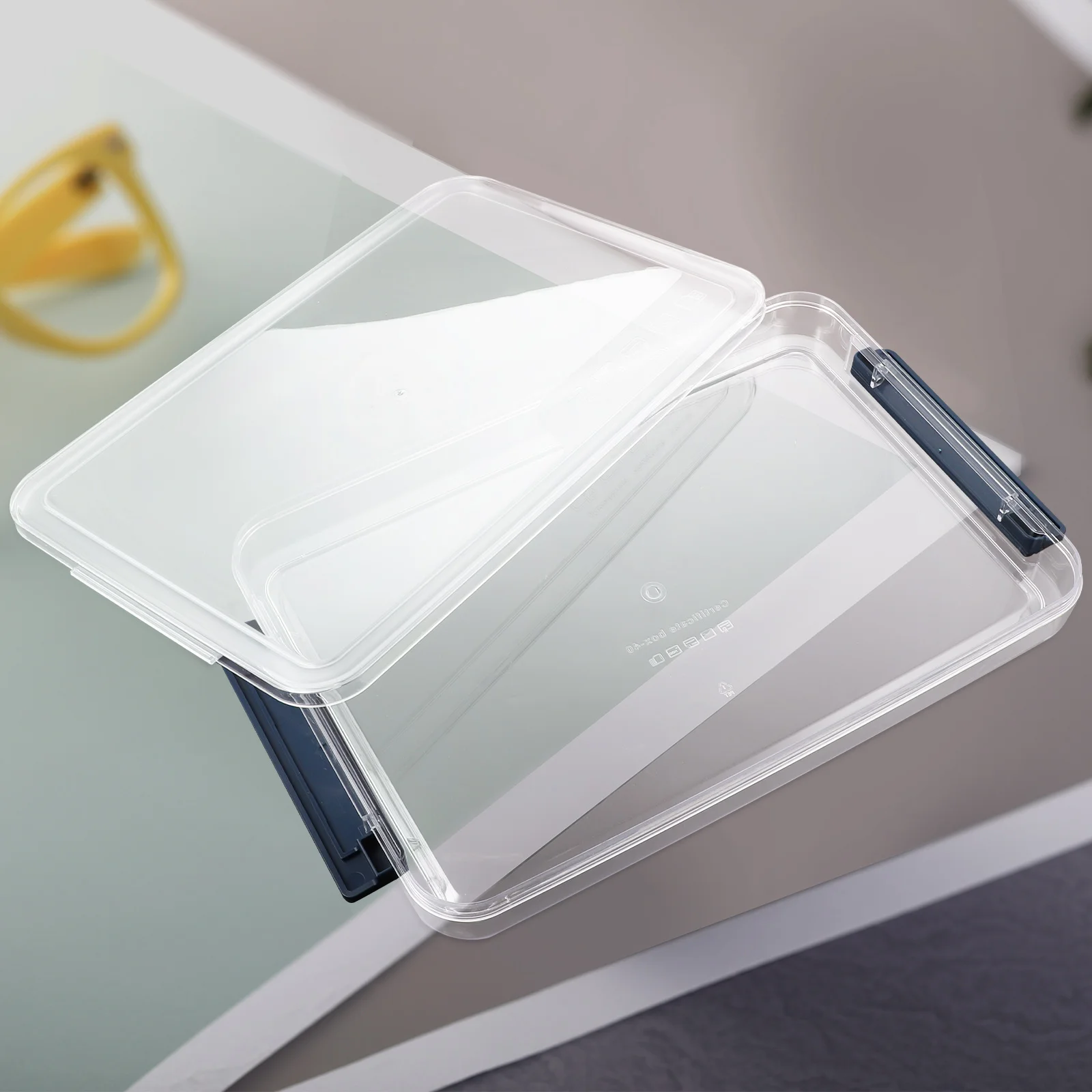 

File Box Office Storage Organizer Desk Paper Holder Household File Organizer Wear-Resistant Desktop Case Efficient Light