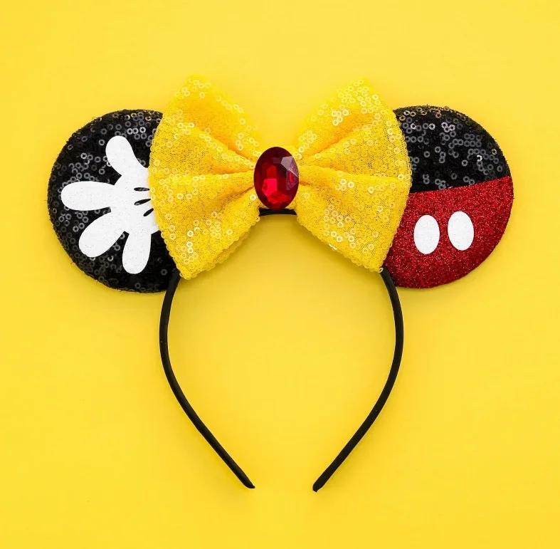 Mickey-Haarschmuck Schleifen-Haarband Freizeitpark-Feiertags-Haarband Haaraccessoire – Detail 9