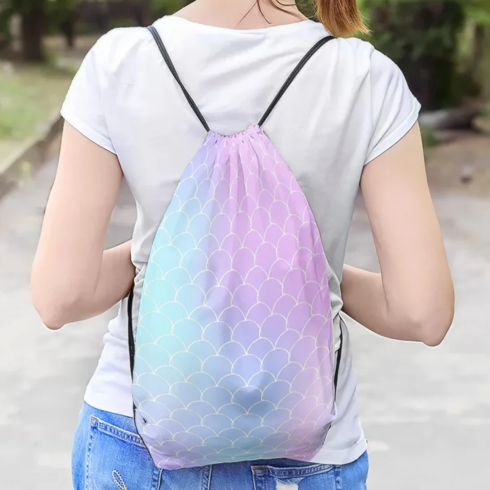 Personalized Drawstring Backpack Custom Name Sport Sack Lightweight Travel Gym Bag Multi-Purpose Storage Bag for Daily Life Gift
