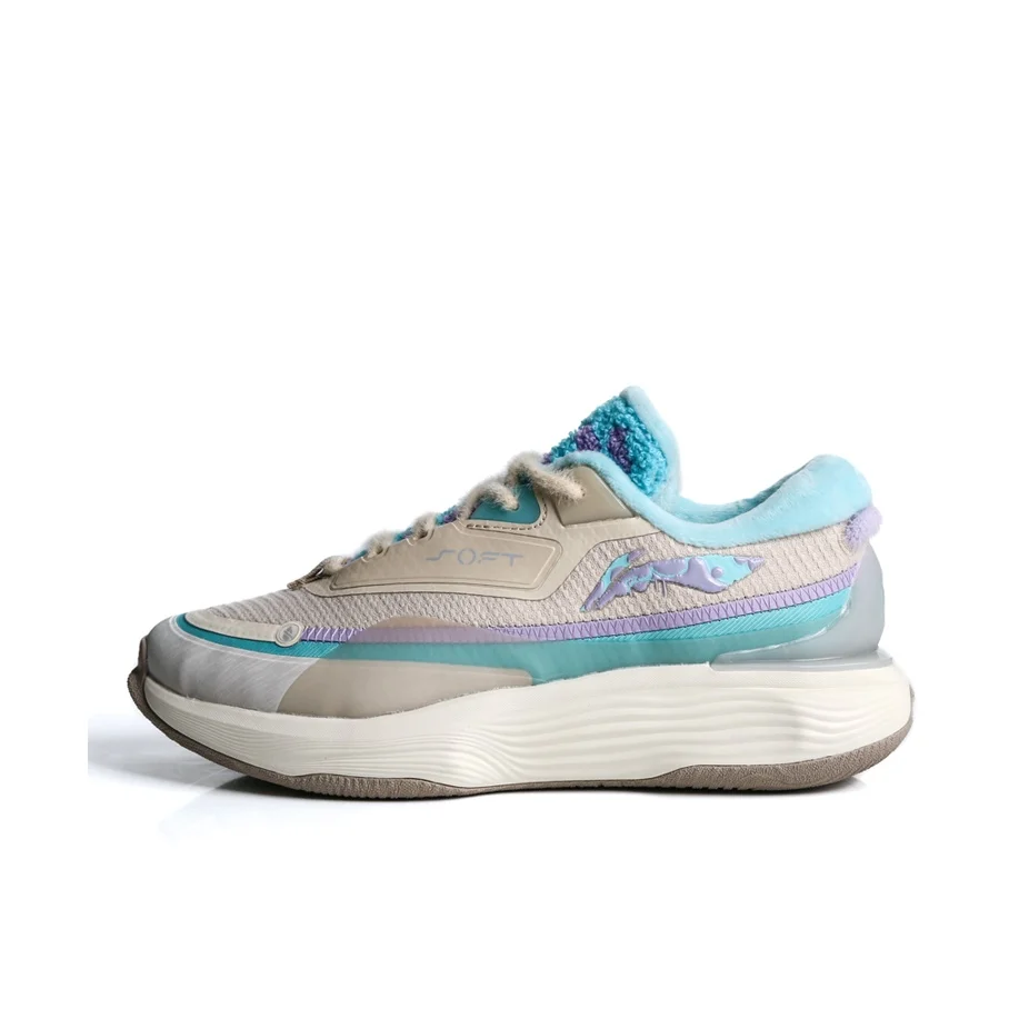 Li Ning SOFT WARM Casual Shoes Women's Low Top Dusty Khaki AGLT122-4