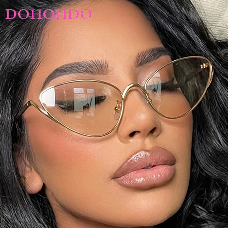 

New Retro Triangular Metal Cat Eye's Women Sunglasses Brand Designer Small Frame Punk Men Eyewear Outdoor Travel Sunglass UV400