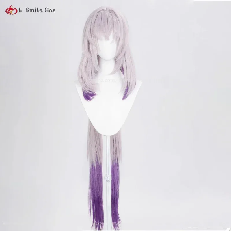 hsr-castorice-100-センチメートルパープルグラデーション耐熱人工毛ハロウィンアニメコスプレウィッグ女性のための-ウィッグキャップ