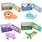 6 in 1 Variety Cute Animals fruit Children puzzle toys education craft Rompecabezas puzzles baby Montessori toys For girls boys