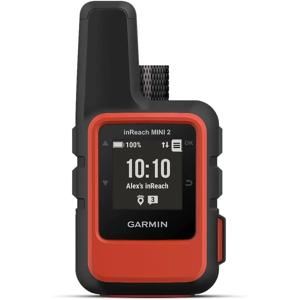 Garmin inReach Mini 2, Lightweight and Compact Satellite Communicator, Hiking Handheld, Orange - 010-02602-00