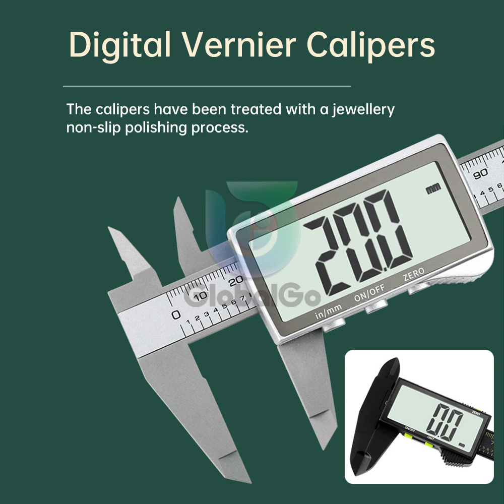 

0-150mm Digital Caliper Electronic Plastic Calipers Vernier Measuring Tools Carpentry Tool Ruler Large Screen Pachometer Caliber