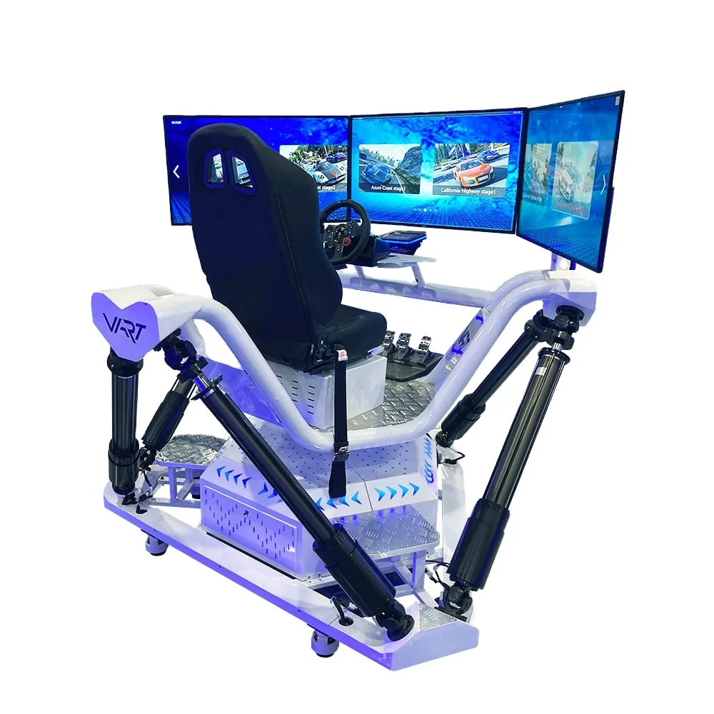 Happy Car 3 Screens Racing Simulator Car Gaming Game Machine Driving Simulator Price Car Drive Simul