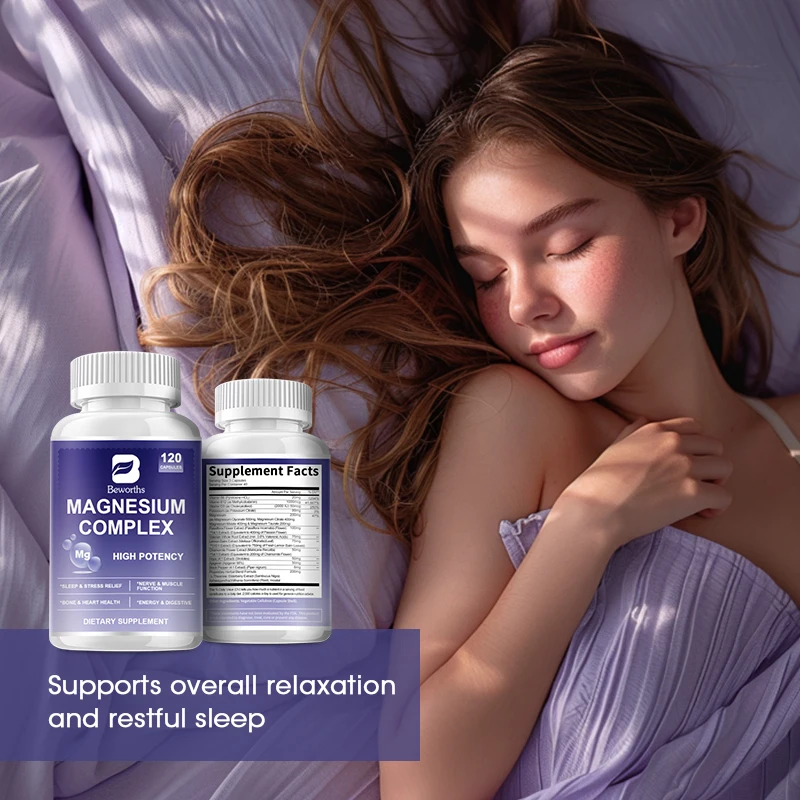 Beworths High Absorption Magnesium Capsules Support Bone& Nerve Health Calm Help Sleep Repair Damaged Muscles Deep Sleep