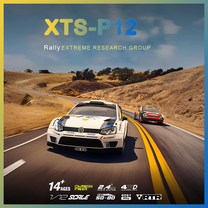 

Модель раллийного автомобиля RLAARLO XTS-P12 1/12 RC — бесщеточный электрический раллийный гонщик для дрифта, идеальный подарок для любителей гонок