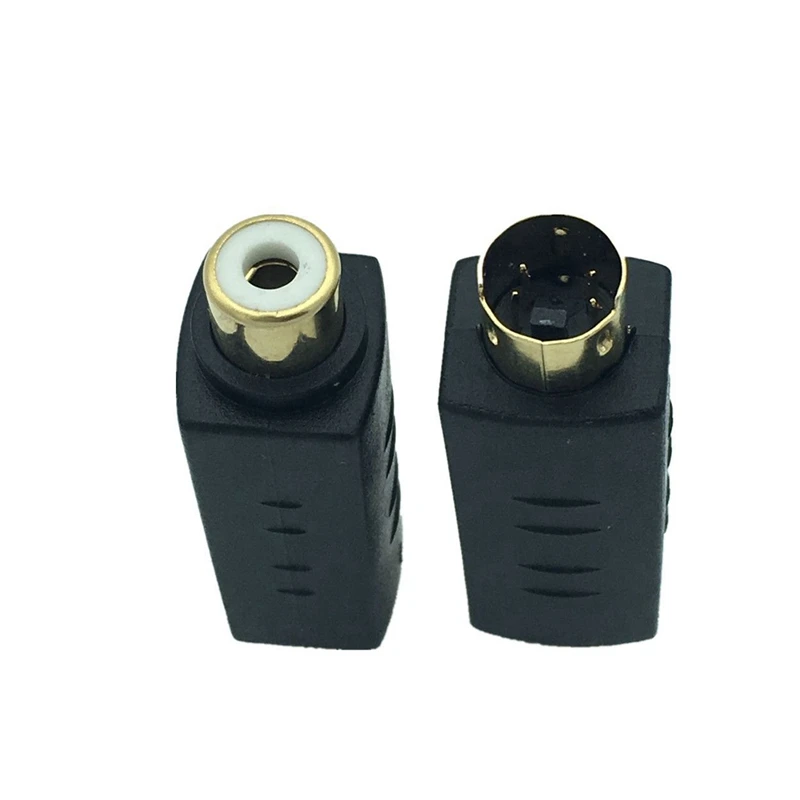 A31T S-Video Male to RCA Female Composite Video Adapter Plug Converter Coupler Extension Connector 2X