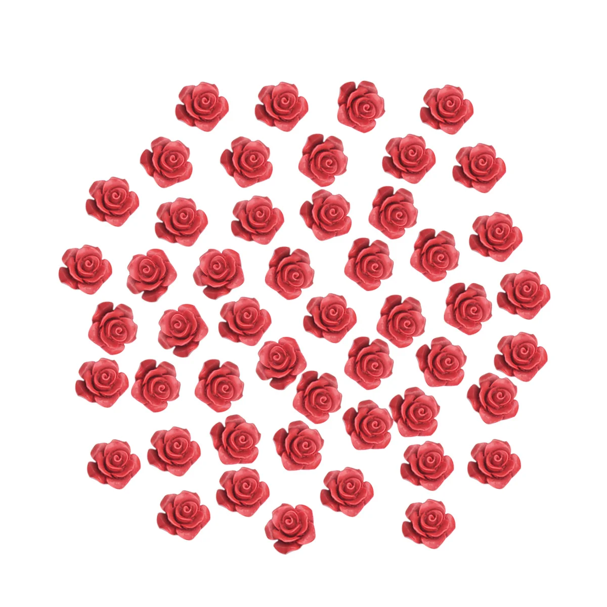 

50 шт., декор в виде розы, изготовление ювелирных изделий ручной работы, украшения «сделай сам», 15 мм, романтический аксессуар в виде розы «сделай сам», для серег, ожерелья, браслета, одежды