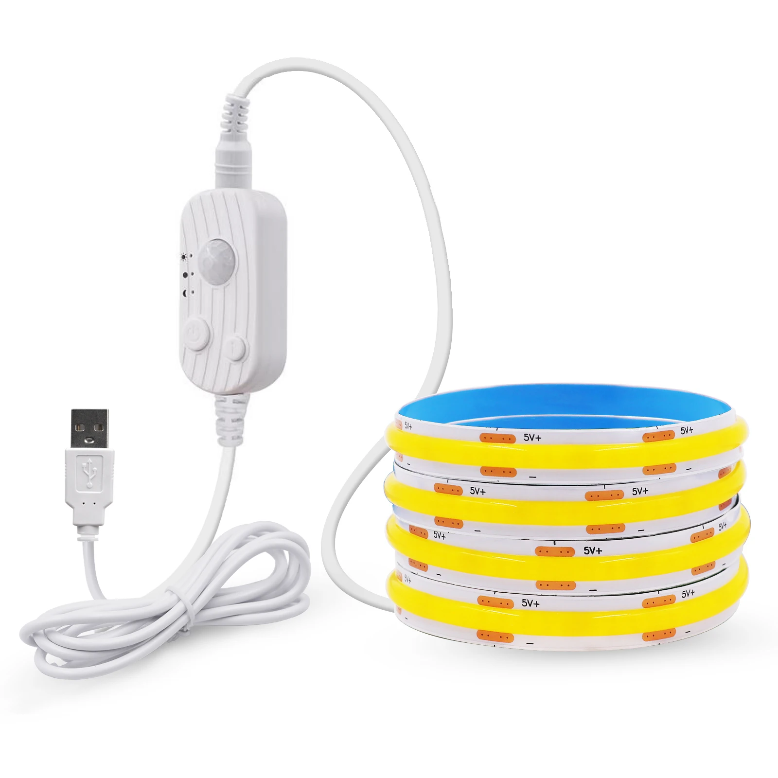 DC 5V USB Motion Sensor LED Strip Light 8MM Flexible LED Tape Ribbon 320LEDs Density Linear Light Backlight Bedroom Decoration