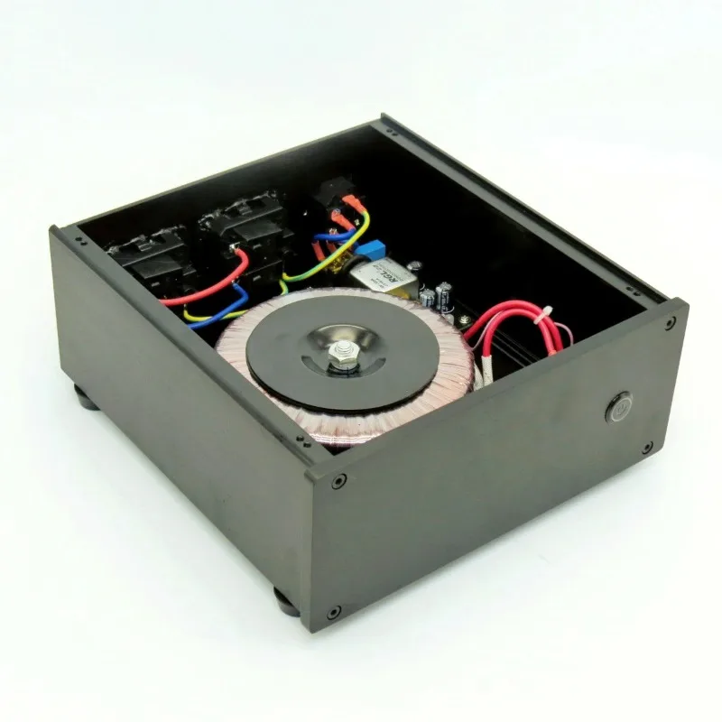 500W Toroidal Balanced Isolation Transformer EU Socket with Lightning Protection Audio Power Conditioner HiFi Isolation