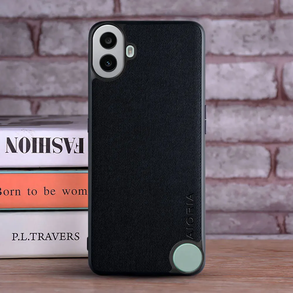 Textile Leather Case for Nothing CMF PHONE 1 soft TPU with back hard PC material protection cover for nothing CMF PHONE 1 Case