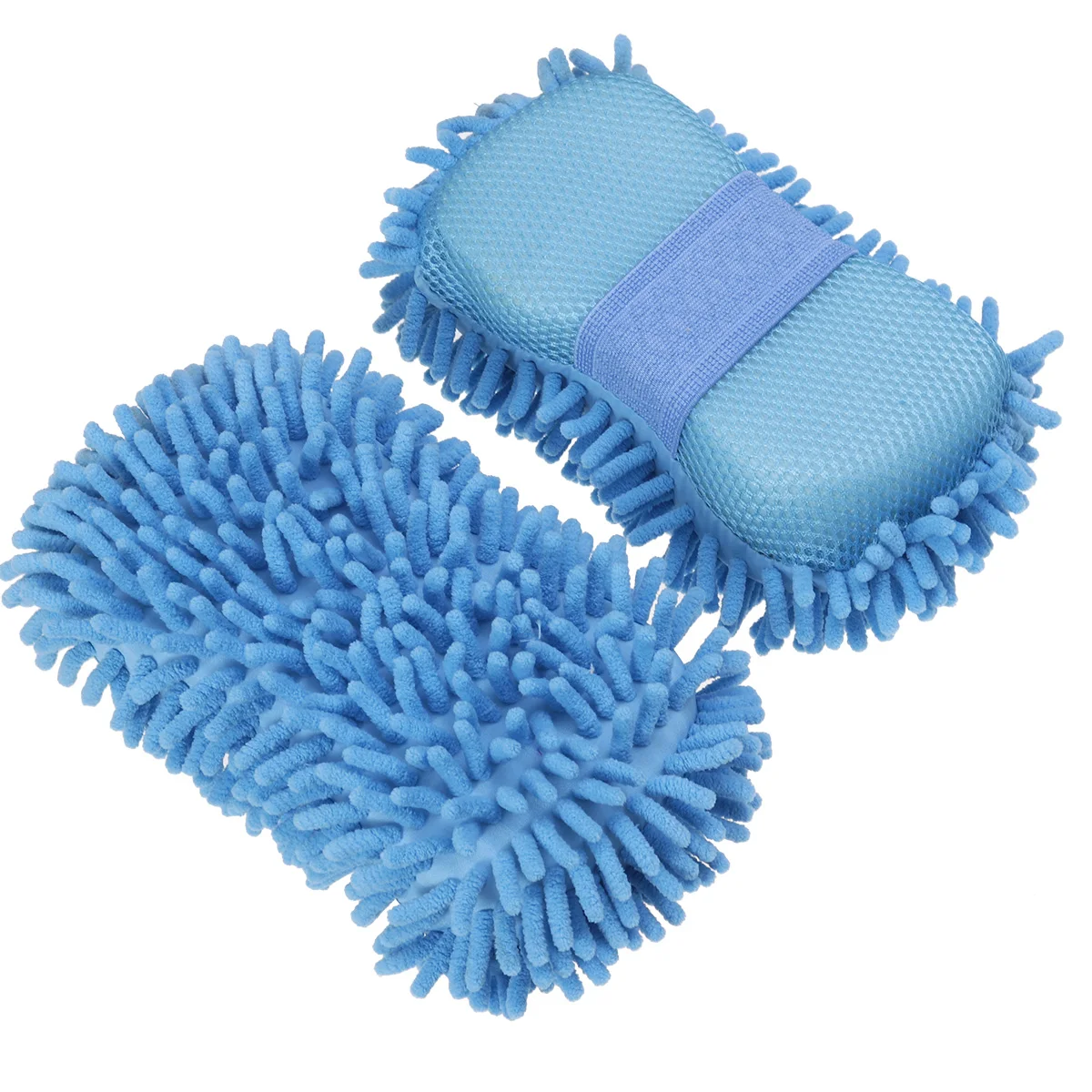 

2pcs Car Mitts Microfiber Gloves Sponge for Auto Wash Gloves Cleaning Car Exterior Glass Floor Bath Kitchen Home