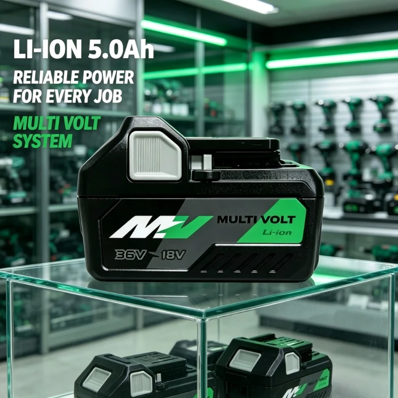HiKOKI 5.0Ah BSL36A18 Battery With UC18YFSL Charger For Hitachi HiKOKI 36V MV Tools, Multi Volt Li-ion Slide Battery