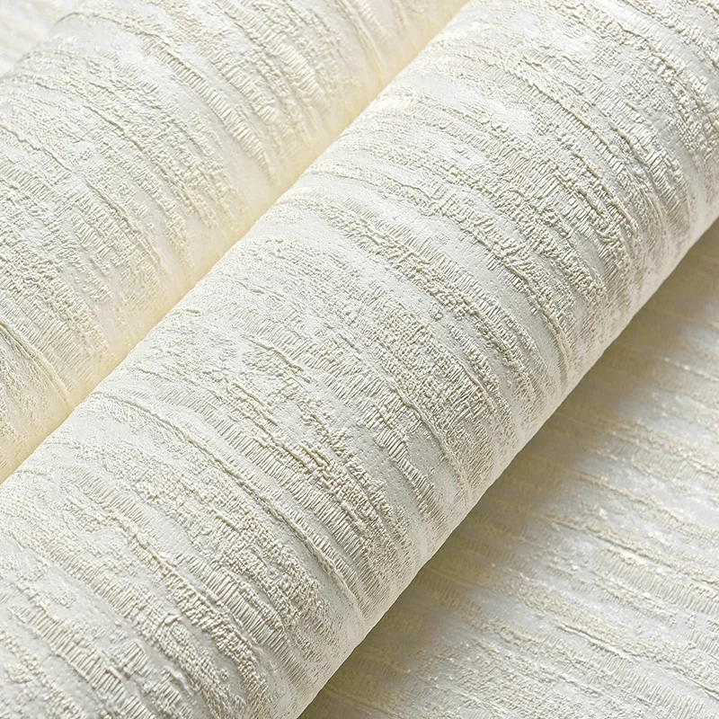 Solid Color 3D Embossed Textured Wallpaper Modern Flocking Non-woven Wall Paper Roll Living Room Wallpaper For Bedroom Walls